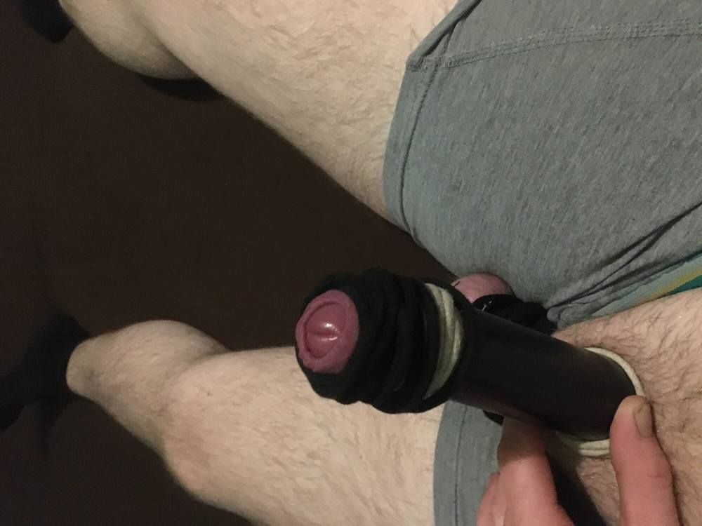 Bound Dick And Balls And Homemade Cocksleeve  #8