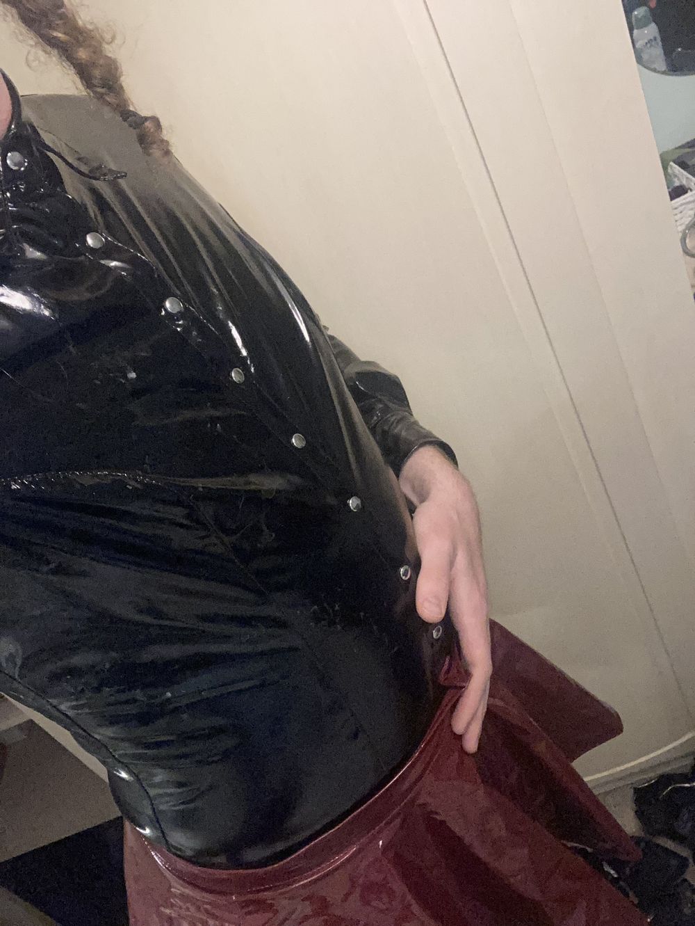 Sissy&#039;s First PVC Outfit #4