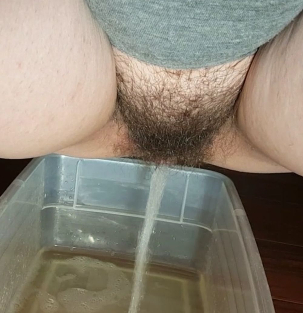 Pissing Big Bush Pussy #6