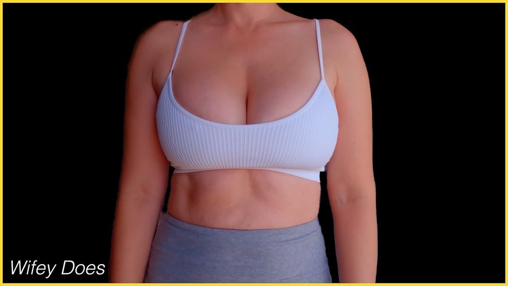 Wifey is fit in this white sports bra #5