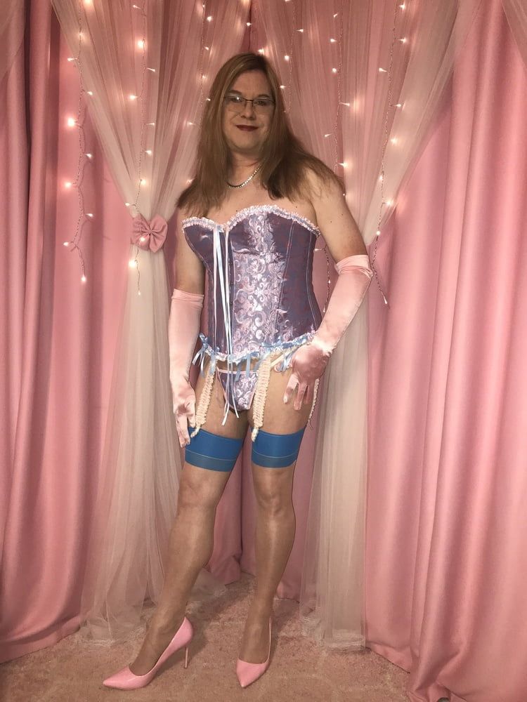 Joanie - Pink and Blue Corset #20