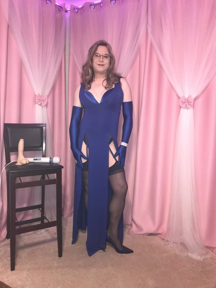  Joanie - Blue Maxi Vest Dress and Lady Marlene Part 3 #38