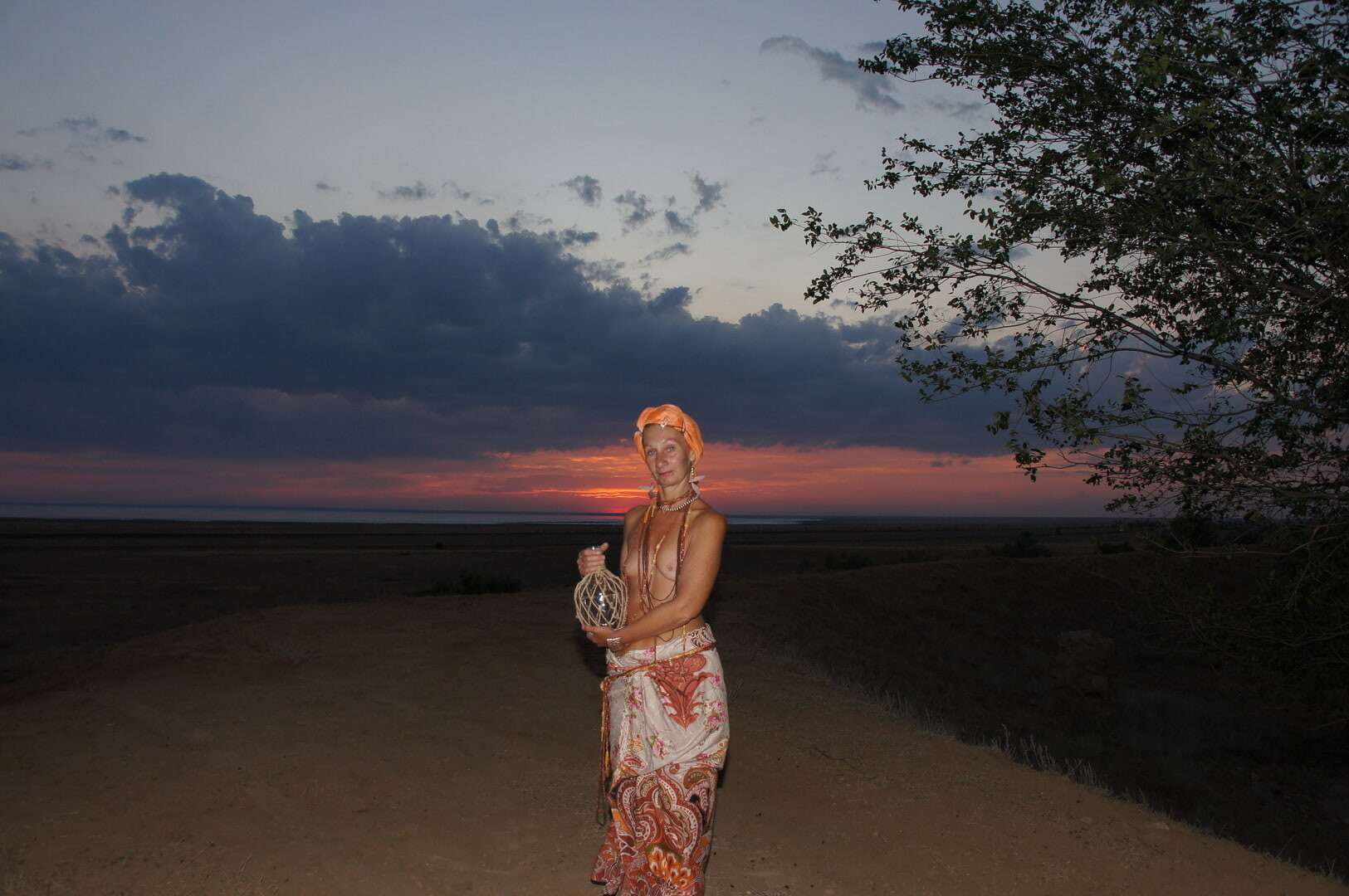 With a jug in the sunsetting sun #56