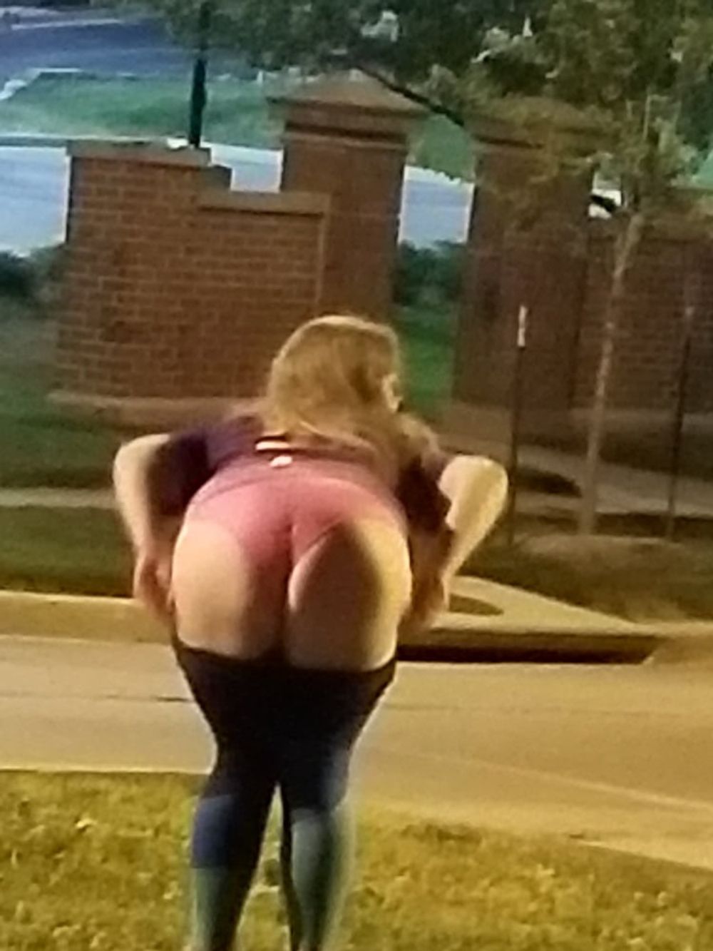 Teen slut exposes herself in public #3