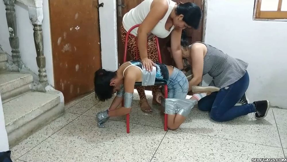 Bent Over For Lesbian Feet Worship In Bondage - Selfgags #14