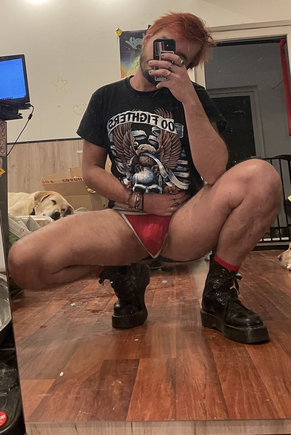 Jockstrap and boots