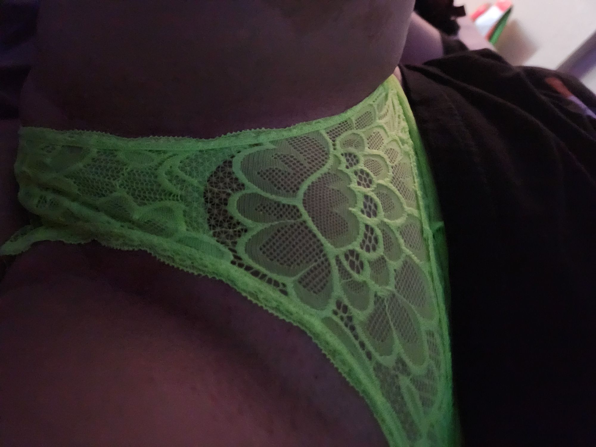 Mama_Foxx94 - Green Lace panties #9