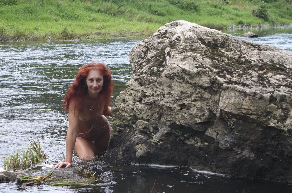 near a boulder in the river #39