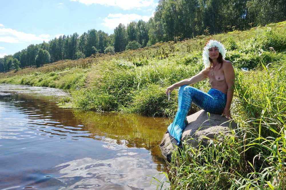 Mermaid  on boulder #7