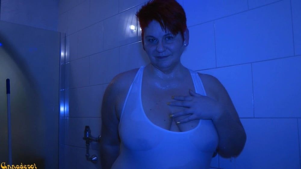 Transparent SWIMSUIT under the SHOWER #14