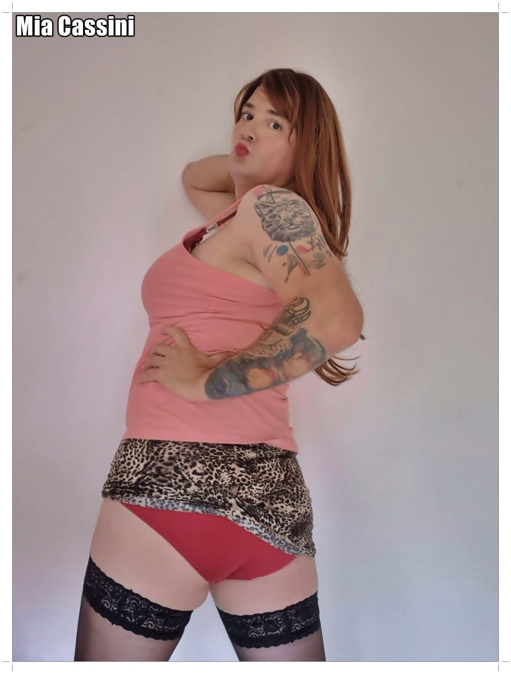 Leopard Miniskirt, different Tops