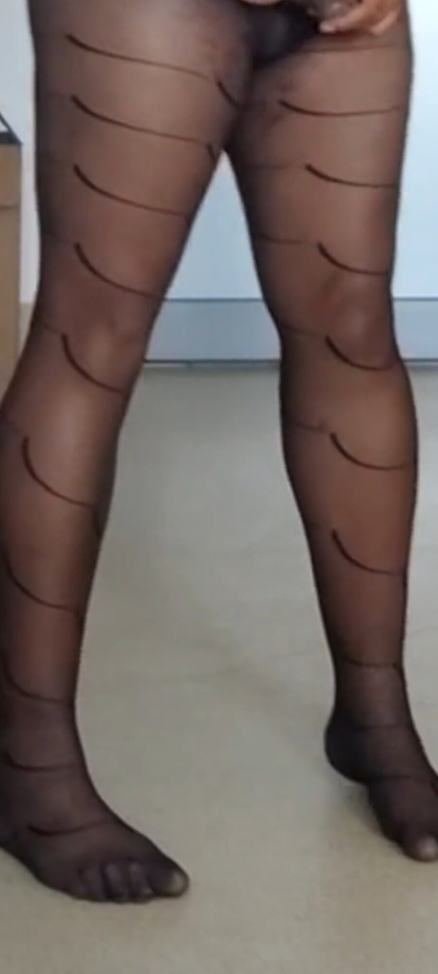 Black sexy pantyhose tights on my cock #19