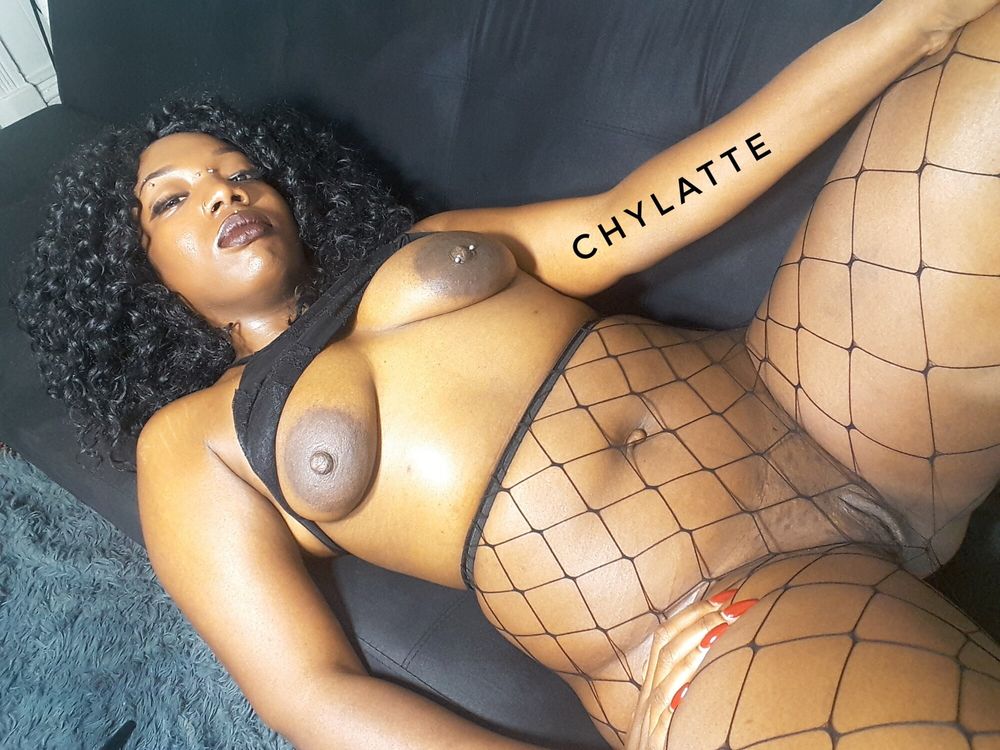 CHYLATTEXXX Sexy Nudes in Fishnets Ebony Amateur MILF Shaved #4