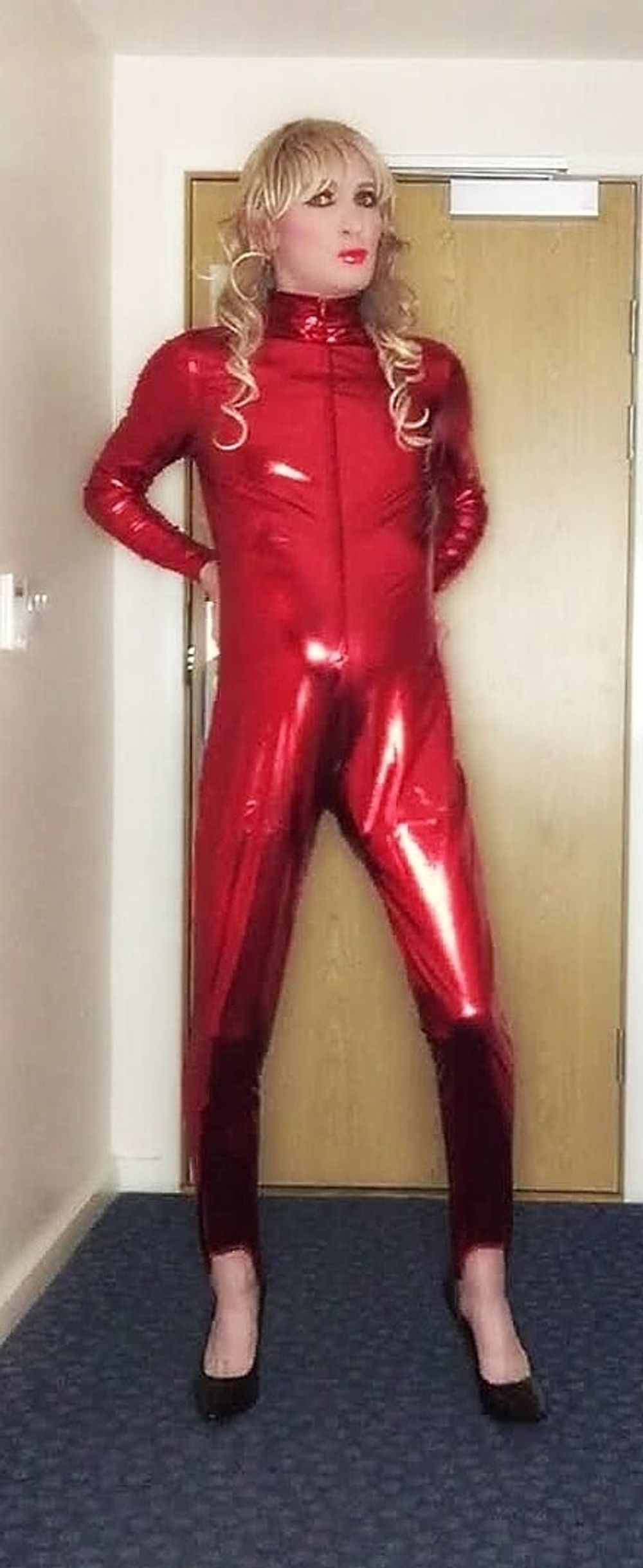 Sissy in red catsuit #24