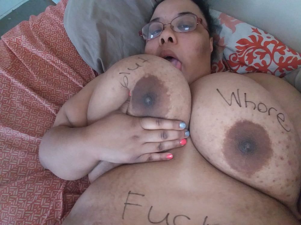 Dumb SSBBW Slut Jessica Jones&#039; Bodywriting  #52