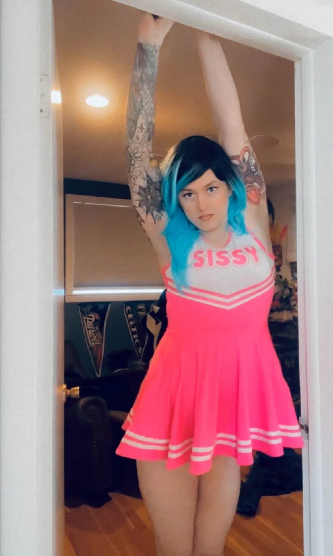 Sexy blue hair Femboy Deanna