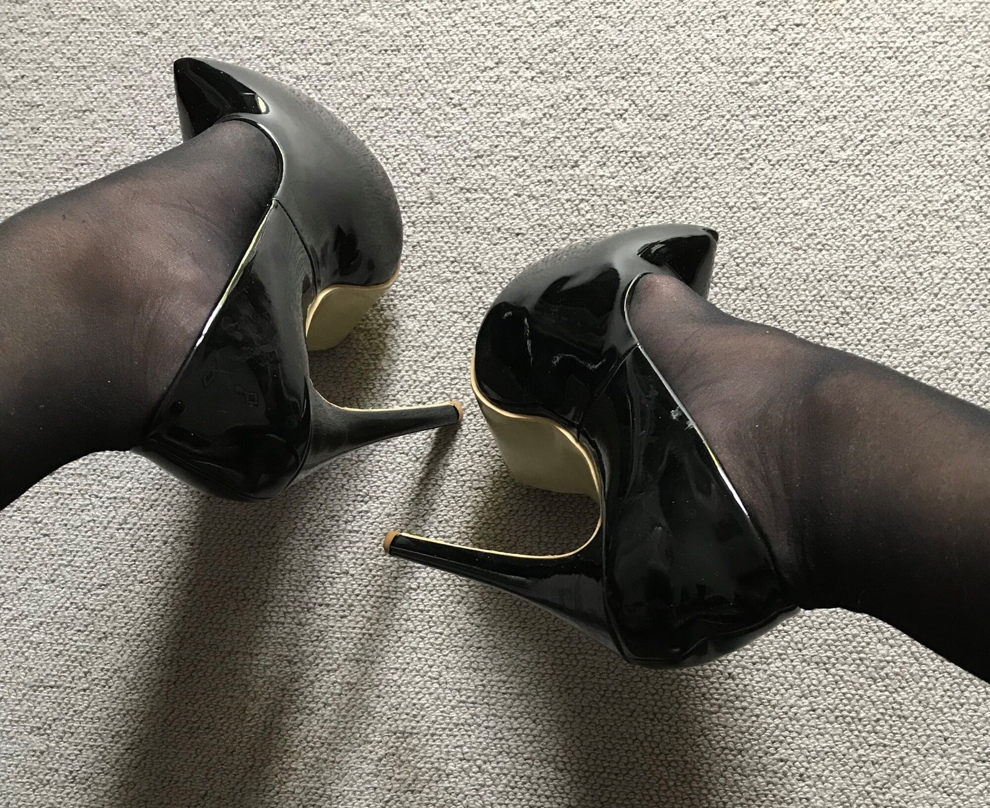 black tights & heels close-up (2) #10