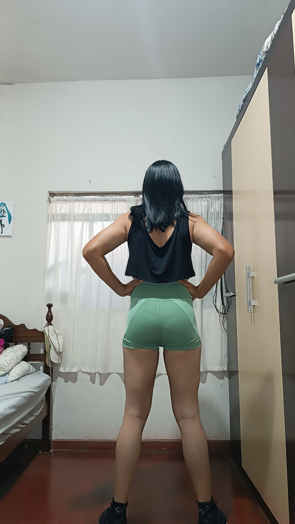 Cute Short Gym Green  #4