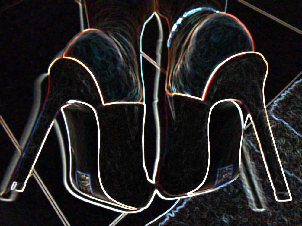 luminous contours of legs, heels and ass #49