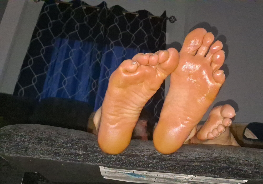 rub you hard dick all over our oiled soft soles #2