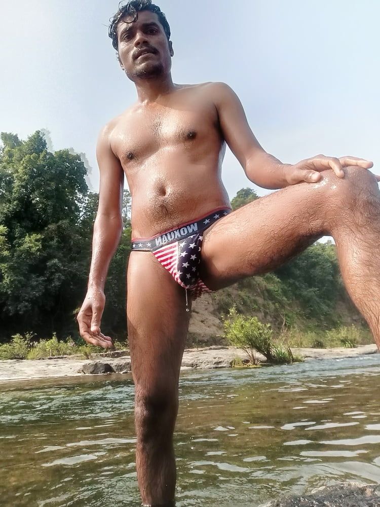 Hot photos shoot in river side bathing time  #11