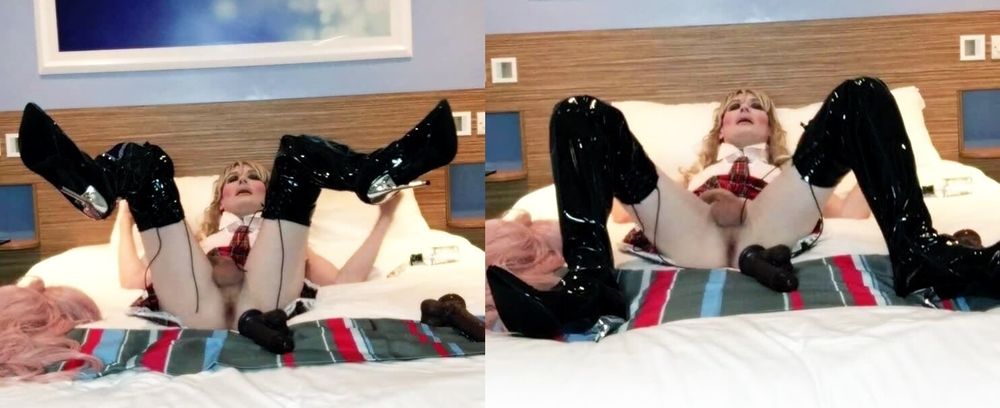 Sissy Sandra Posing and Taking Dildos #46