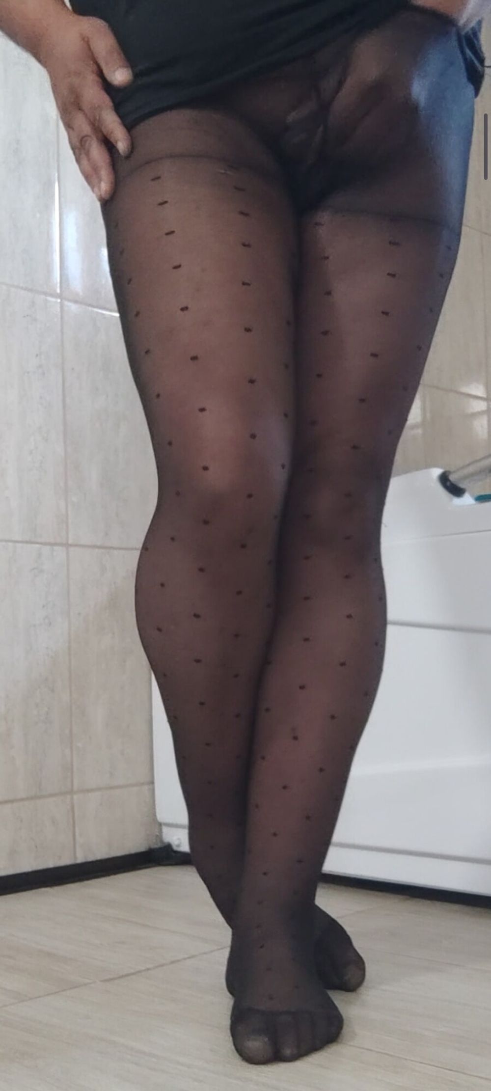 Abused pantyhose black #8