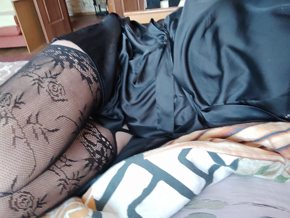 Crossdresser in black panties cam #3