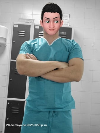 con la mia uniforme da lavoro