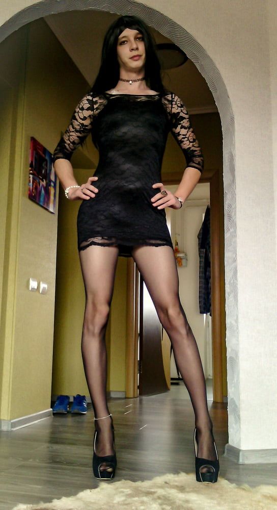 Sexy black dress vladasexytrans #4