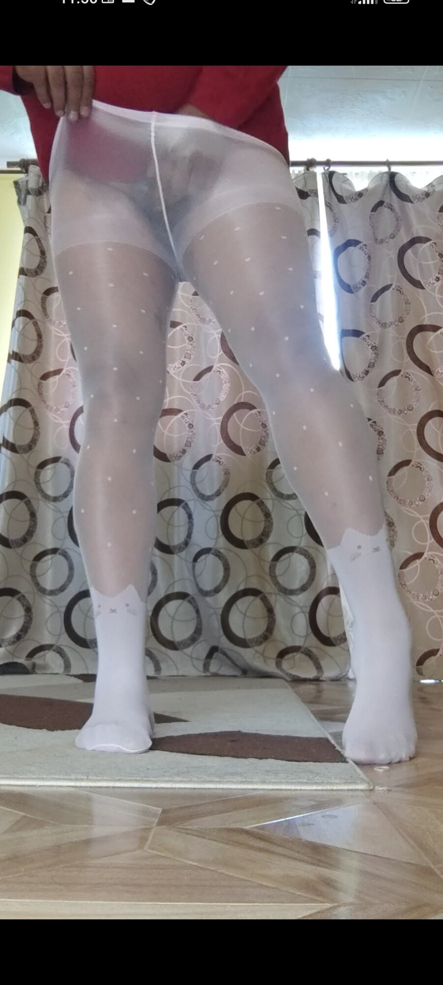White pantyhose for teen #17