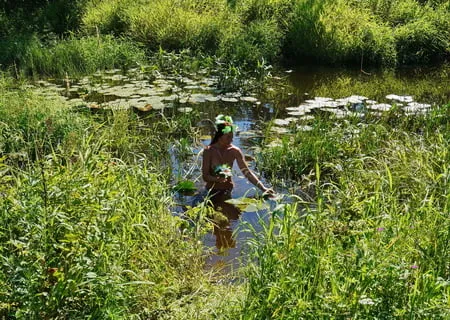 nude in lazy river         