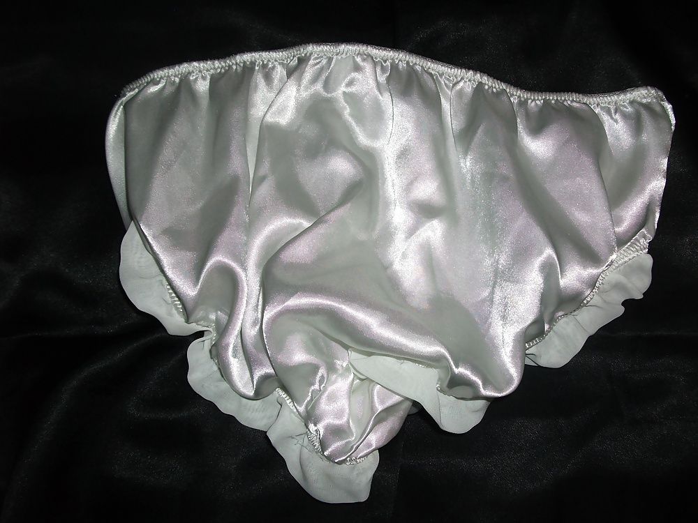 A selection of my wife's silky satin panties #40