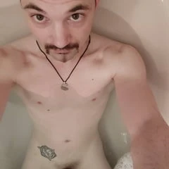 having a bath