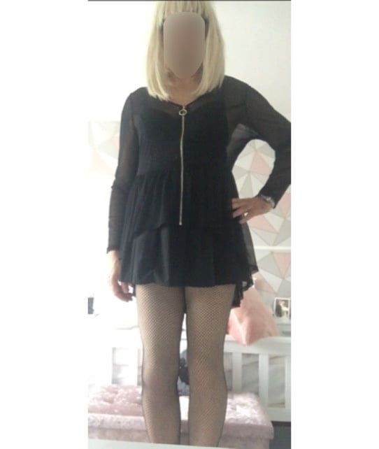 Black skirt and stockings #8