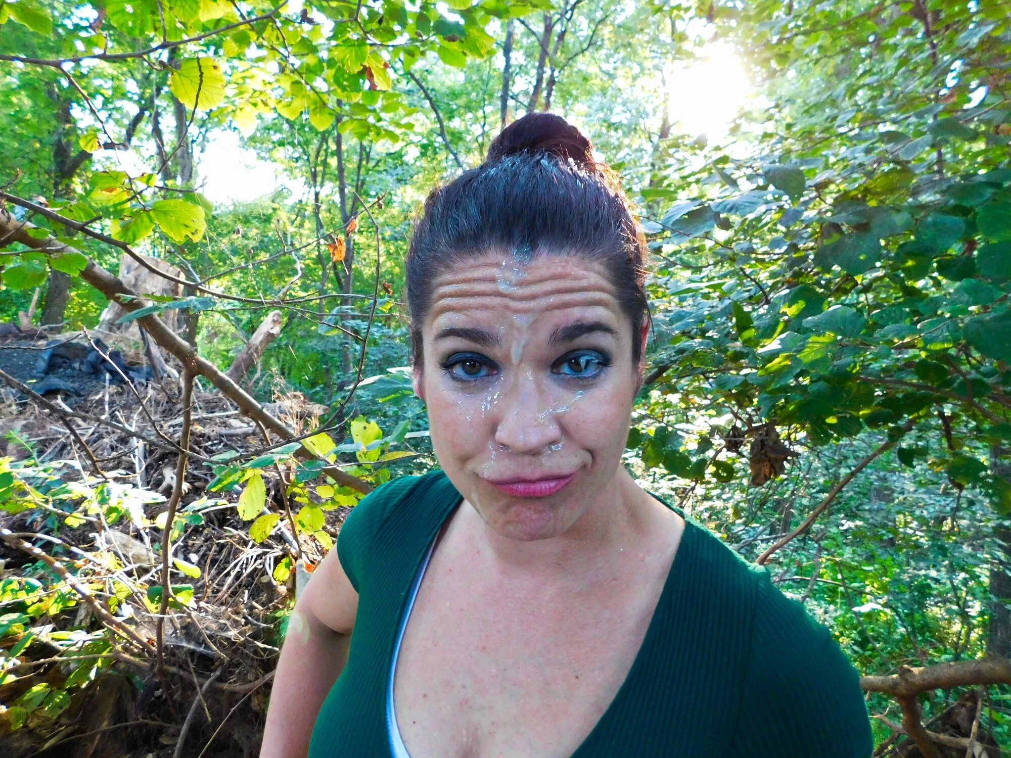 Forest facial for milf wife #40