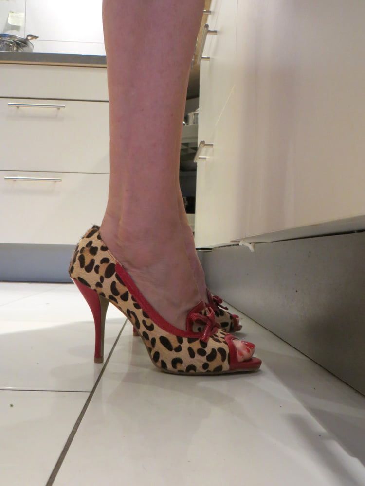 Wife in the kitchen with Bronx heels #6