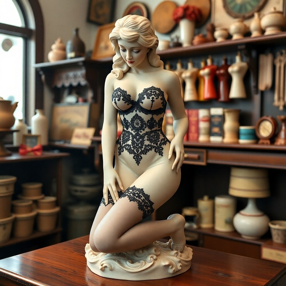 Pixwhores - Next Generation: Statues in stockings  #20