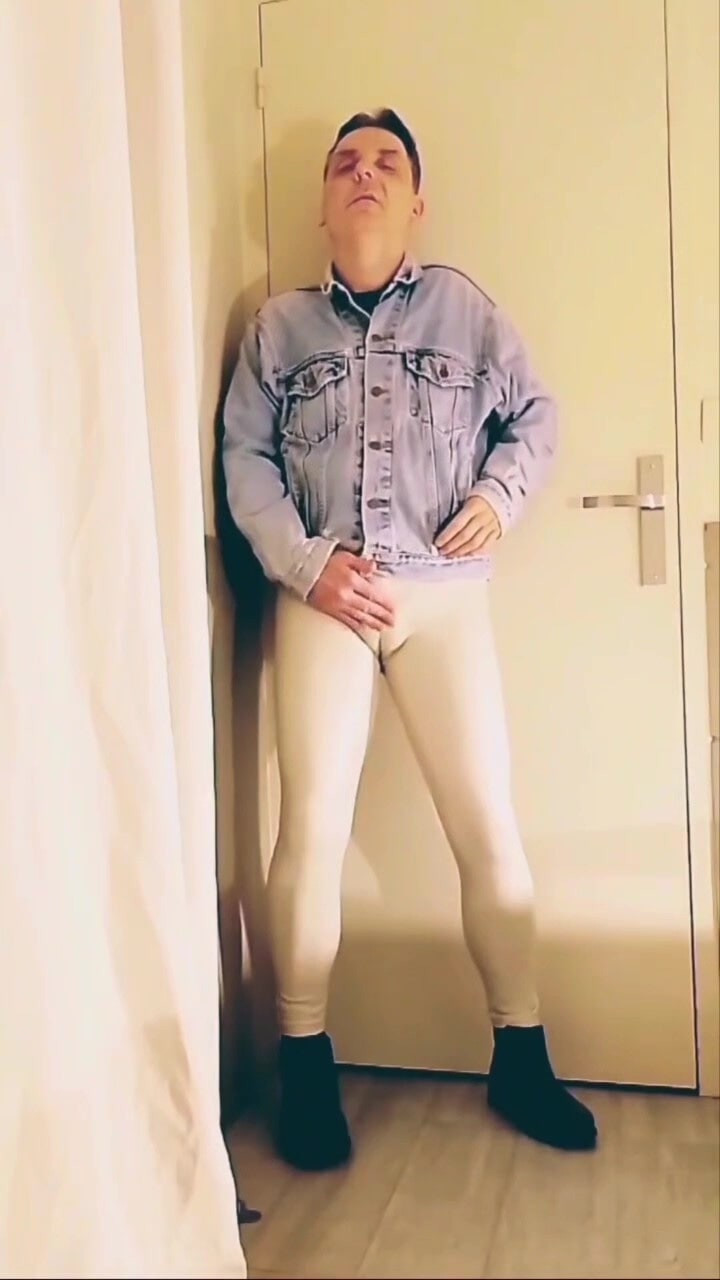Best Moments - White Vinyl Leggings and Dildo Riding #23