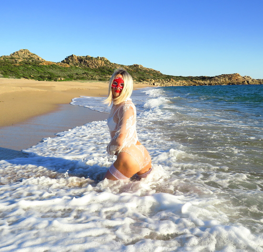 Laura on the beach, erotic photos in sexy lingerie #50