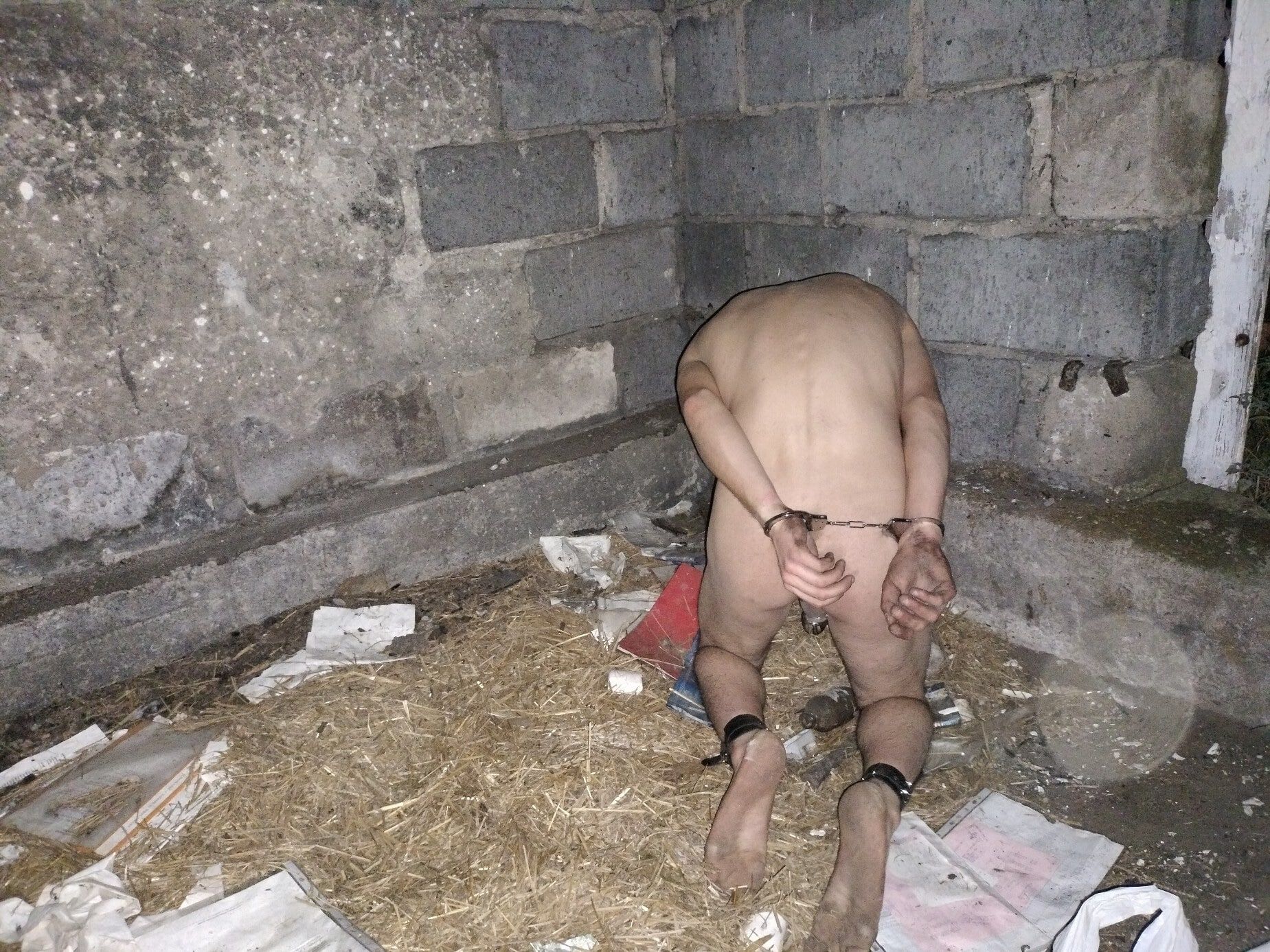 Young GAY slave in abandoned place 2 #2