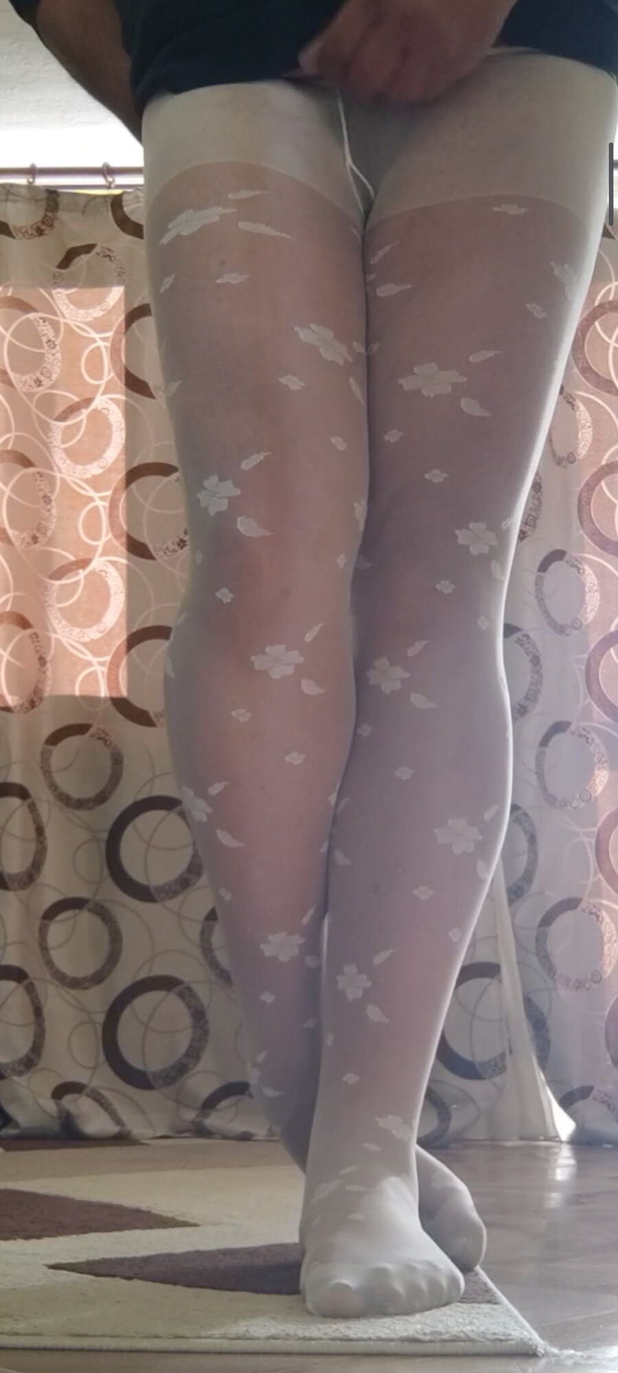White patterned pantyhose are so sexy  #17