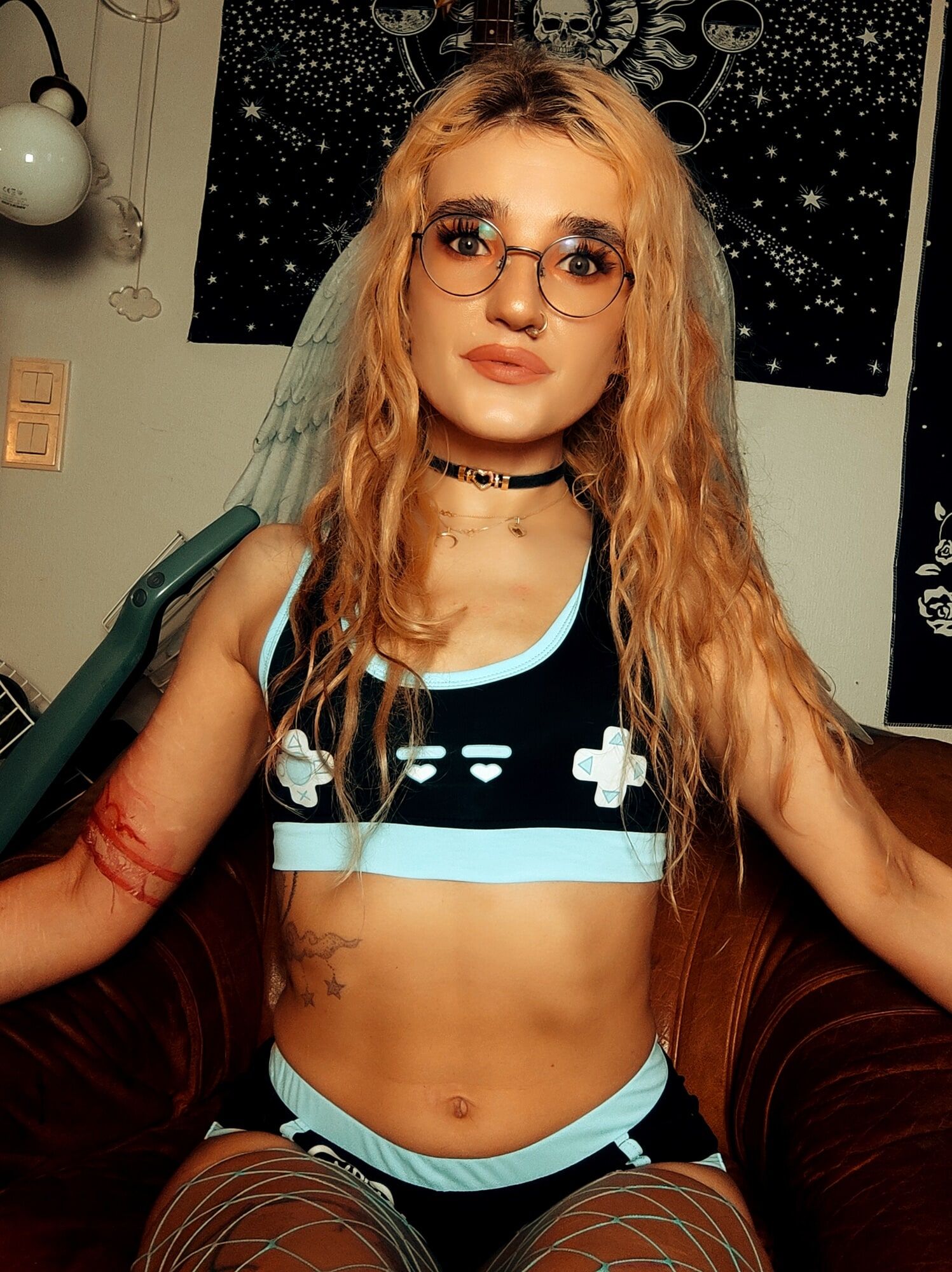 Nerdy gamer girl with glasses #6