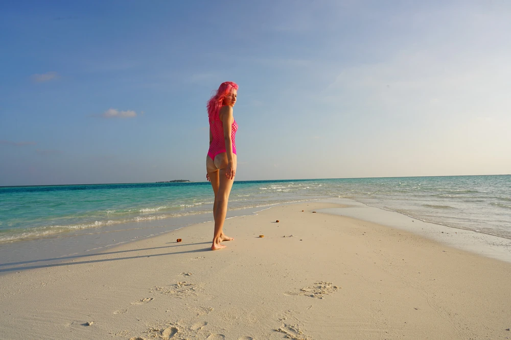 Vicky on the beach #3