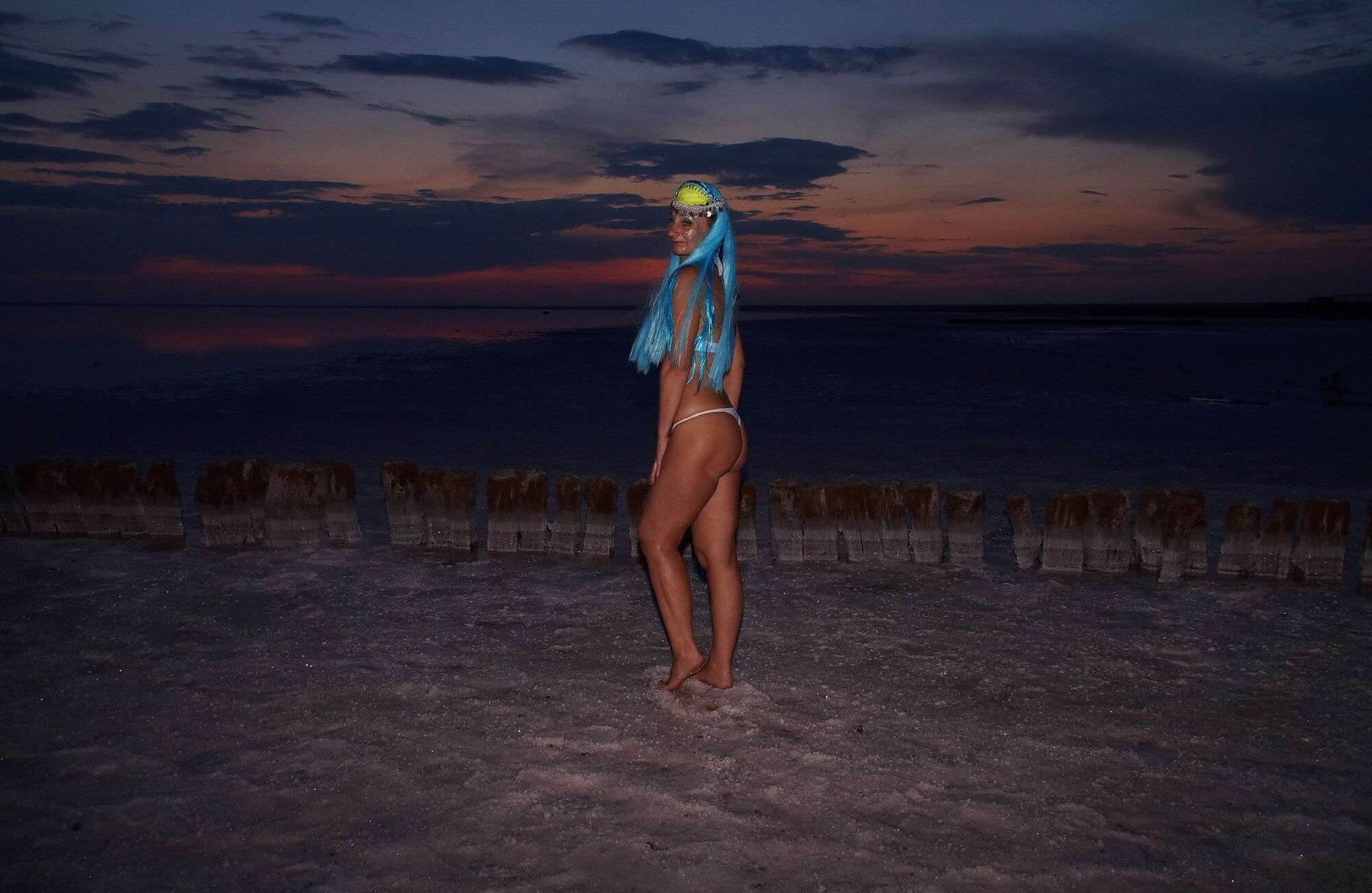Bikini on Sunset Background #5