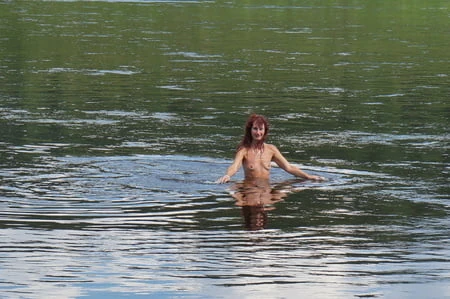 nude playing in volga river         