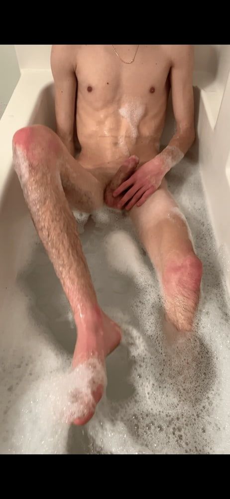Cute Teen Boy in a Bubble Bath #4