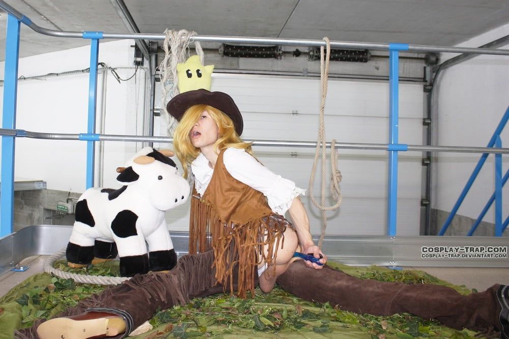 Crossdress cosplay chaps cowgirl Rosalina #8