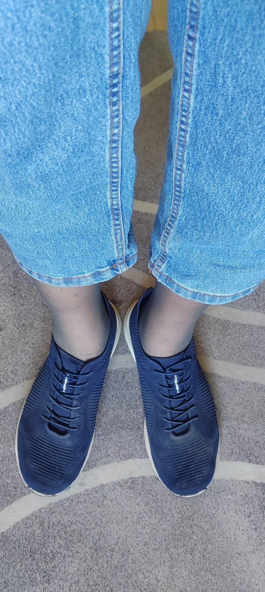 Nylon tights with jeans #18