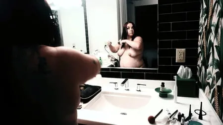 sexy bbw getting ready for the day         